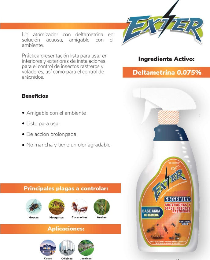 Exter - Spray contra cucarachas y más